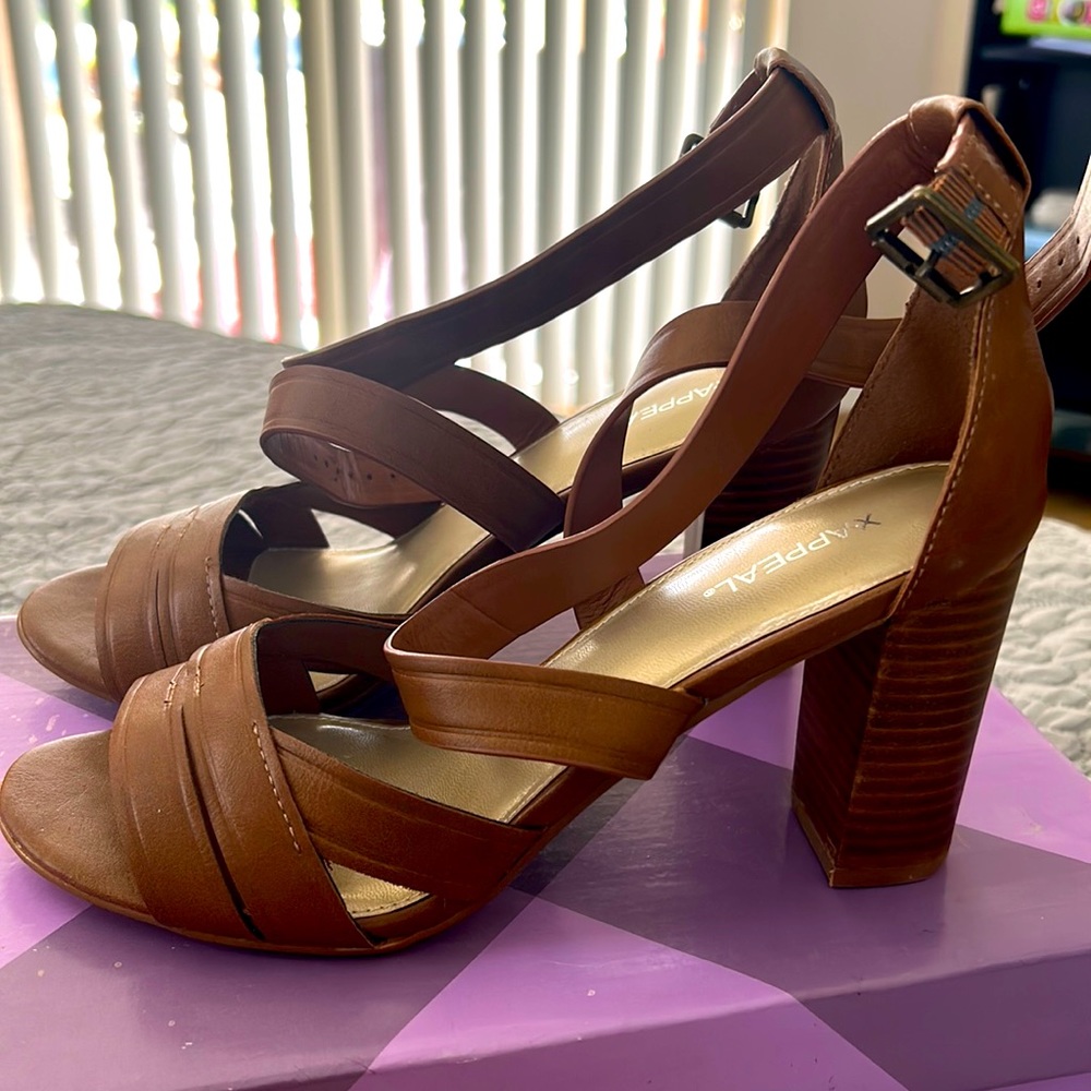Xappeal block heel sandals, new in the box, size 8.5